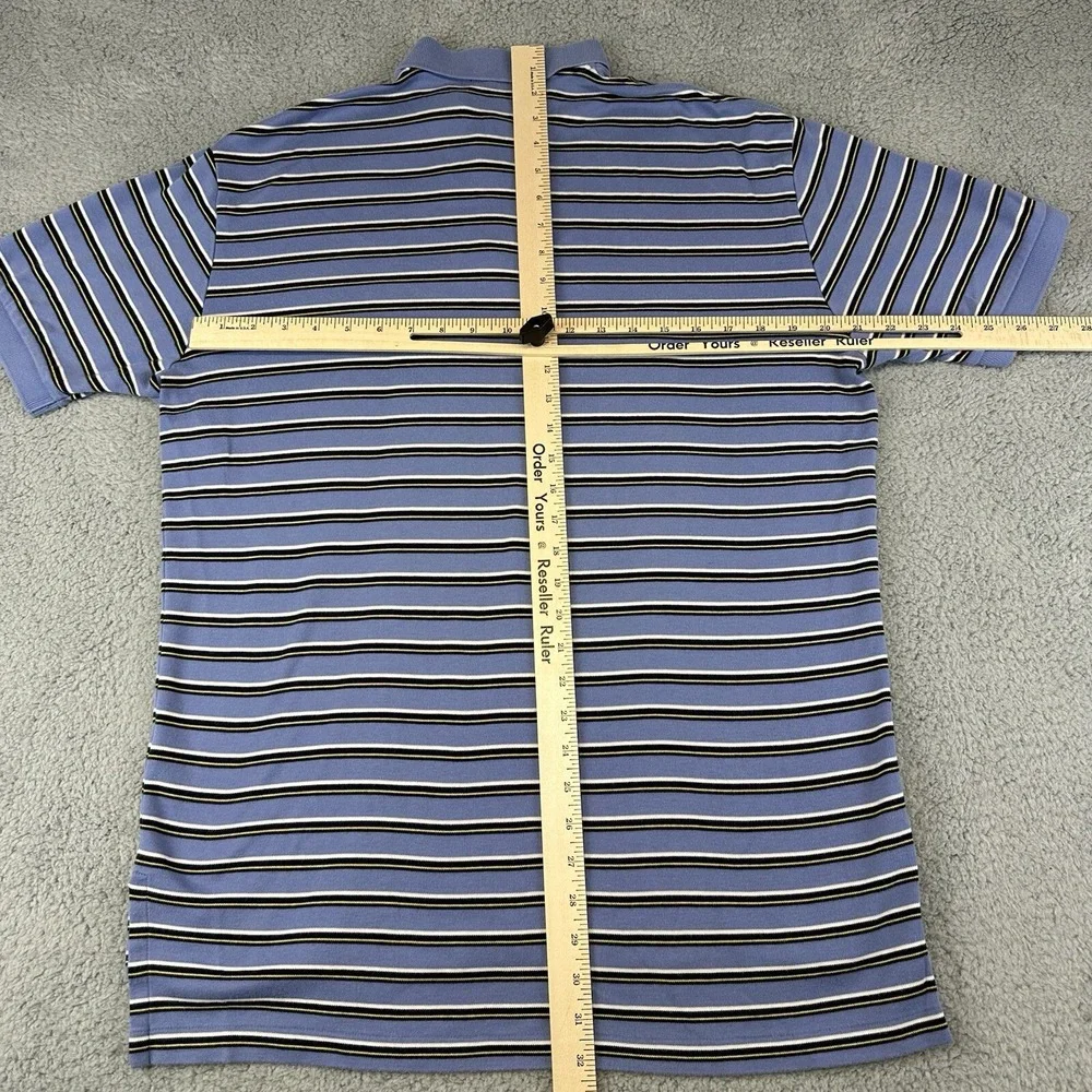 Polo Ralph Lauren Polo Shirt‎ Men's Large Blue Striped Yellow Pony Preppy